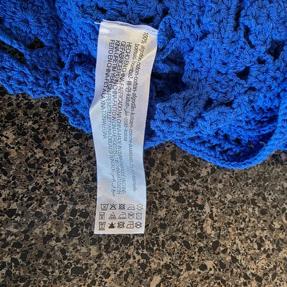 ZARA Royal Blue Crochet Crop Top - Picture 7 of 8